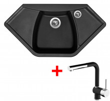 Sinks NAIKY 980 Pureblack + Mix 3 P GR N6 